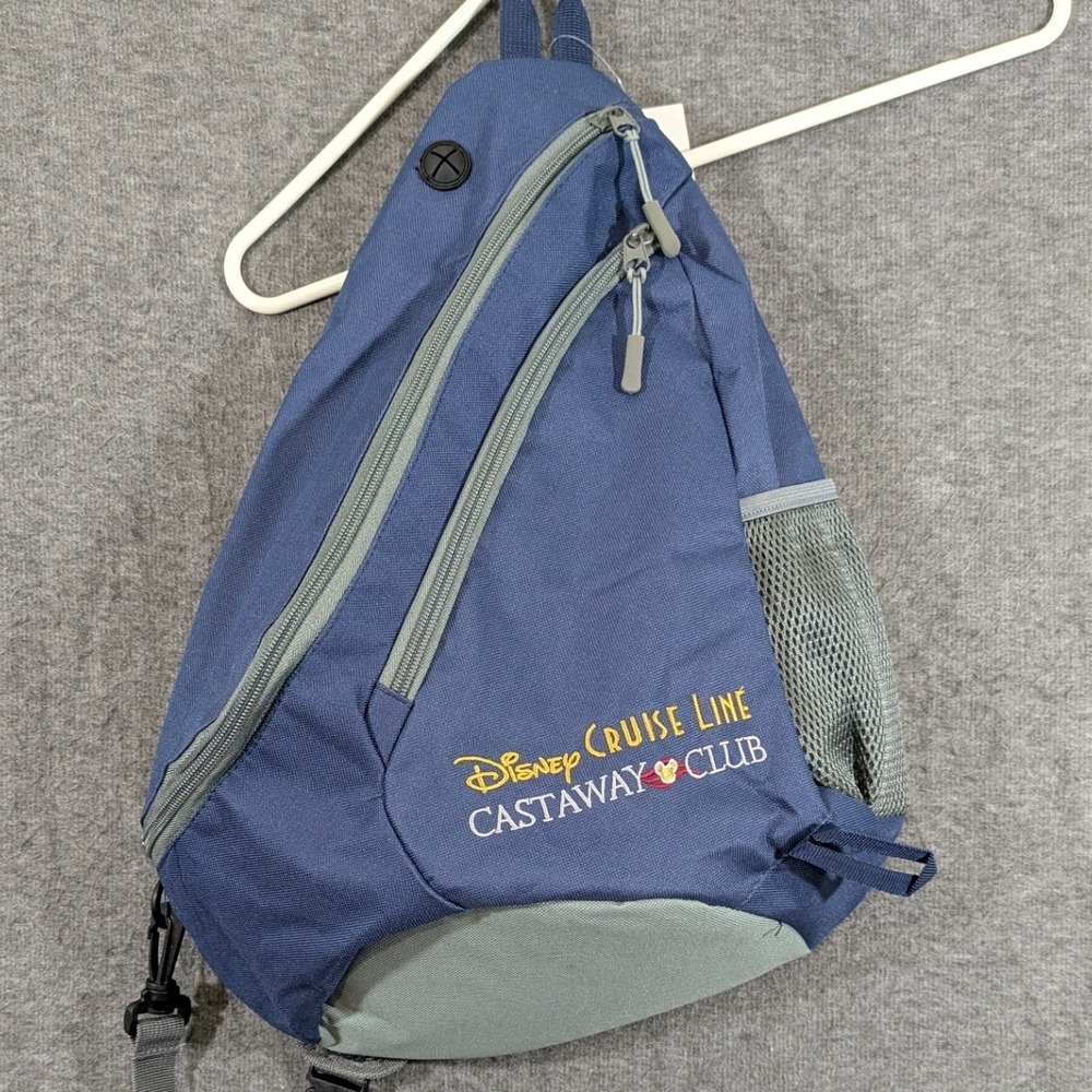 Disney‎ Cruise Line  Castaway Club Shoulder Sling Bag Crossbody Backpack Blue